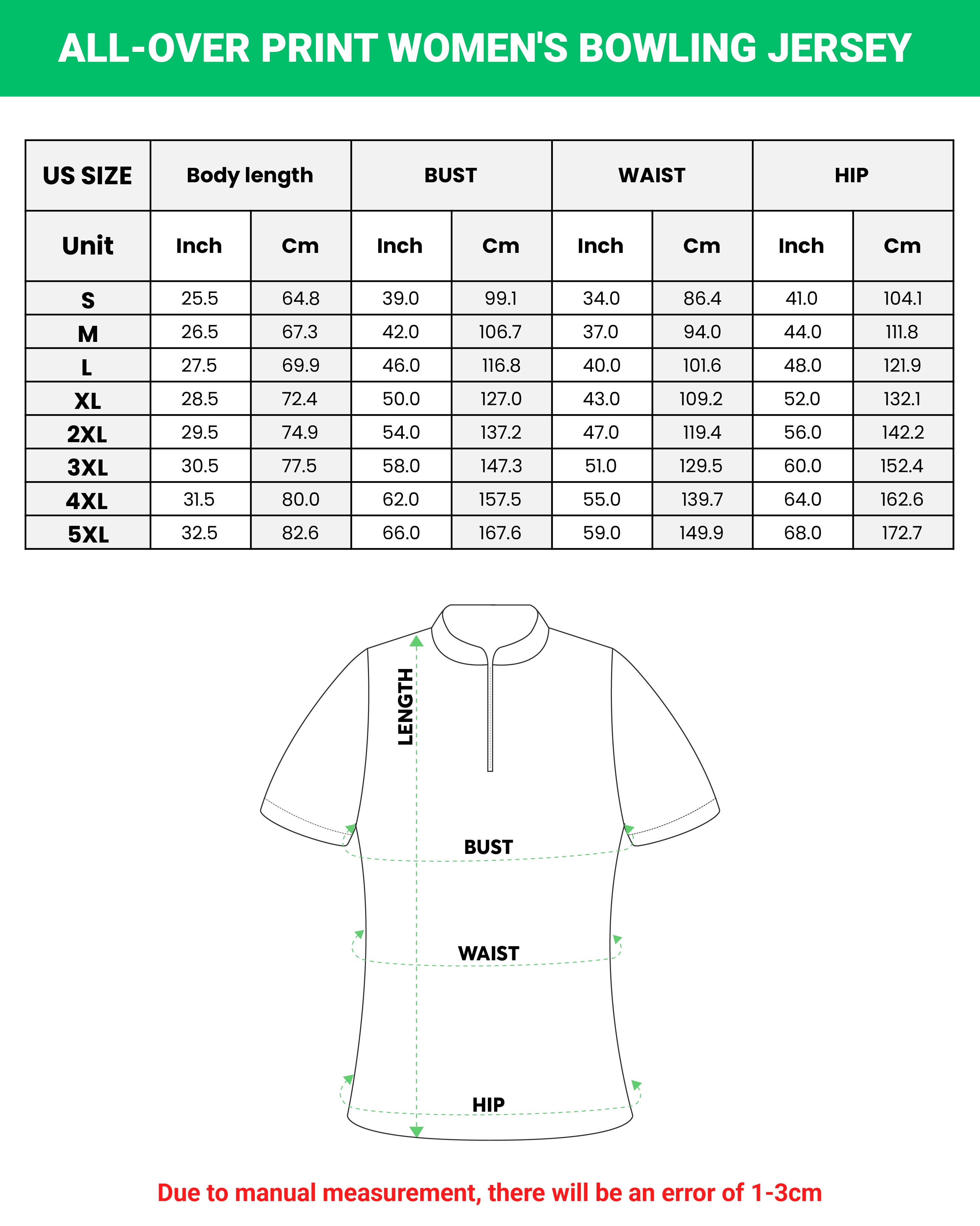 All-over Print Women's Bowling Jersey