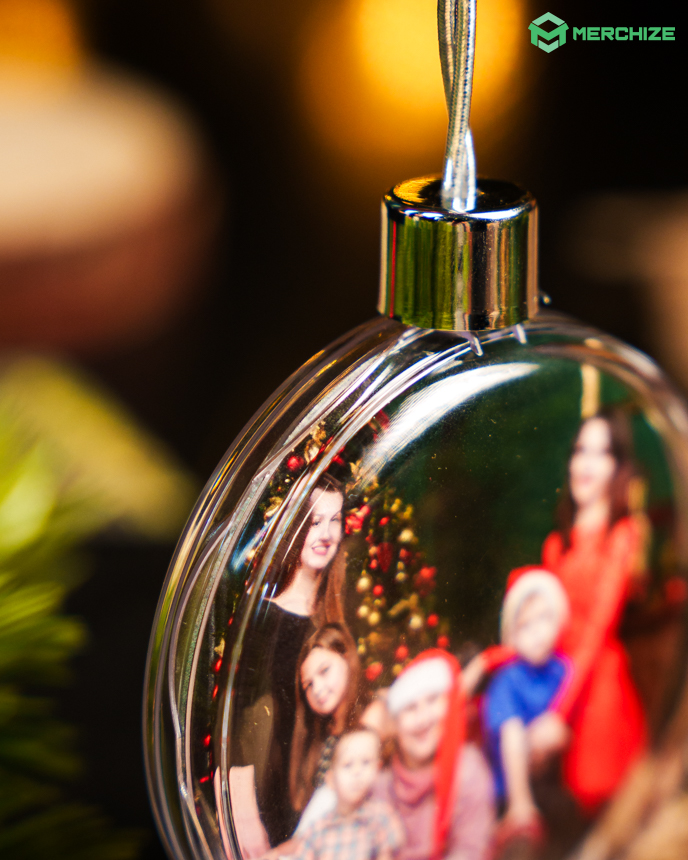 Clear Plastic and Aluminium Ornament