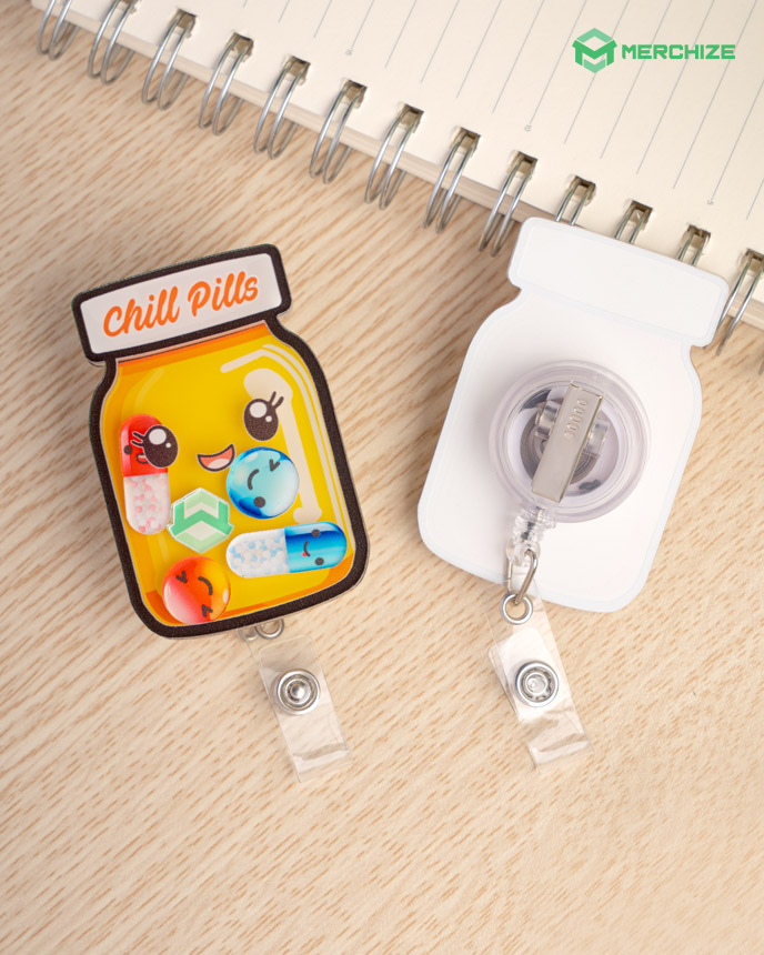 Custom Shape Shaker Badge Reel
