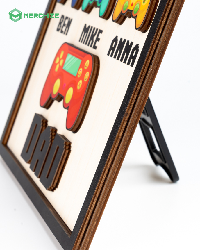 Custom Shape 2-layer Wooden Sign (with easel back)