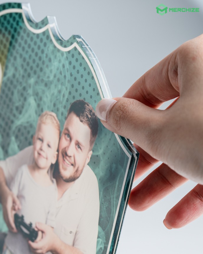Acrylic Football Card Sign with hand