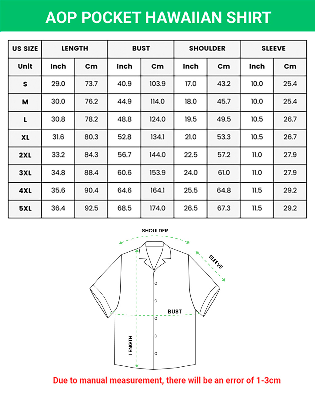 All-over Print Pocket Hawaiian Shirt
