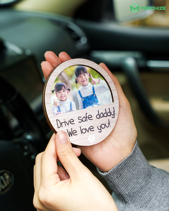 Custom Shape 2-layer Wooden Car Clip