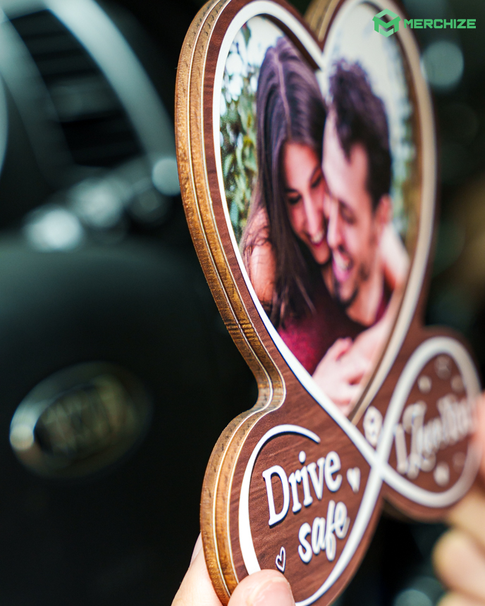 Custom Shape 2-layer Wooden Car Clip
