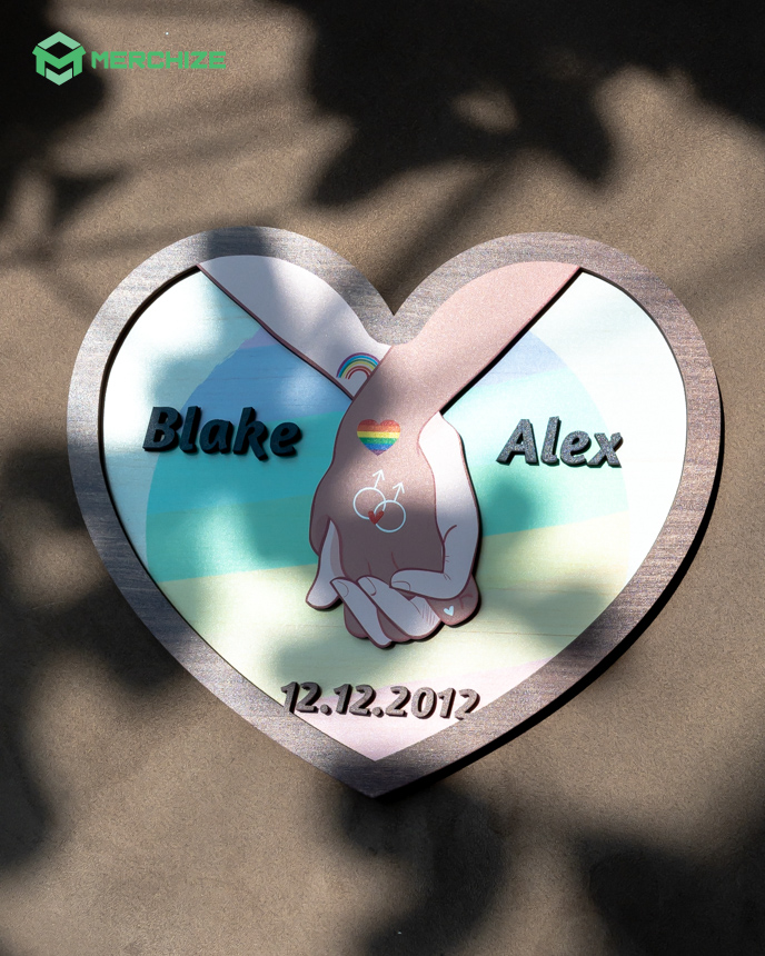 Custom Shape 2-layer Wooden Sign (with easel back)