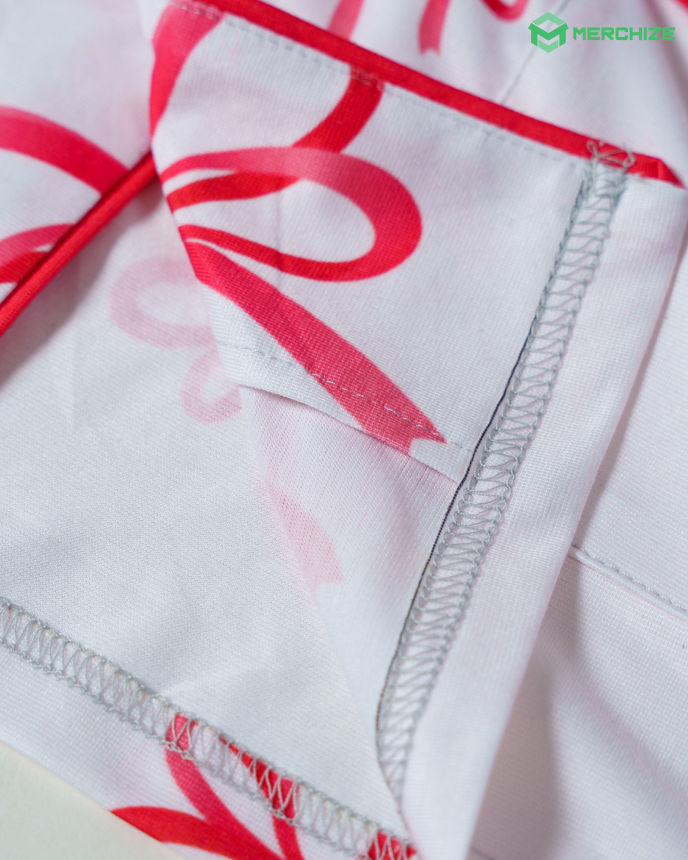 All-over Print Piping Pajamas Set with Double Pockets
