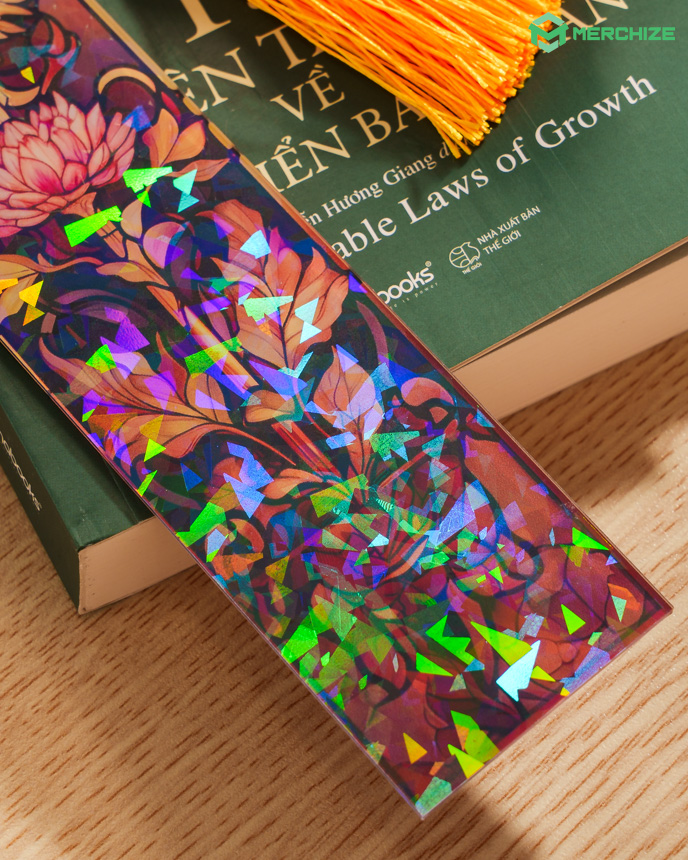 Custom Shape Broken Glass Hologram Bookmark