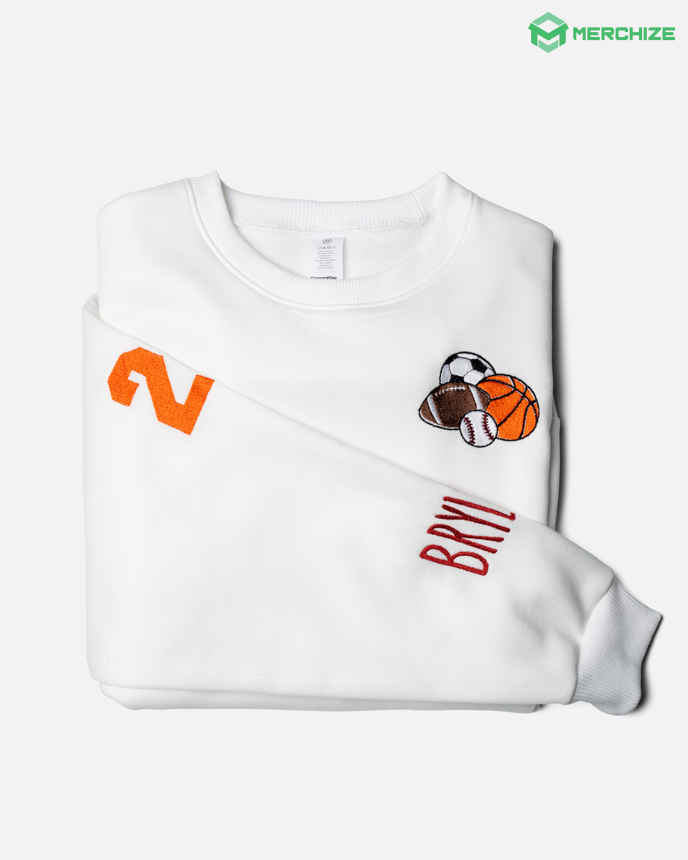 Embroidered Lightweight Classic Unisex Sweatshirt