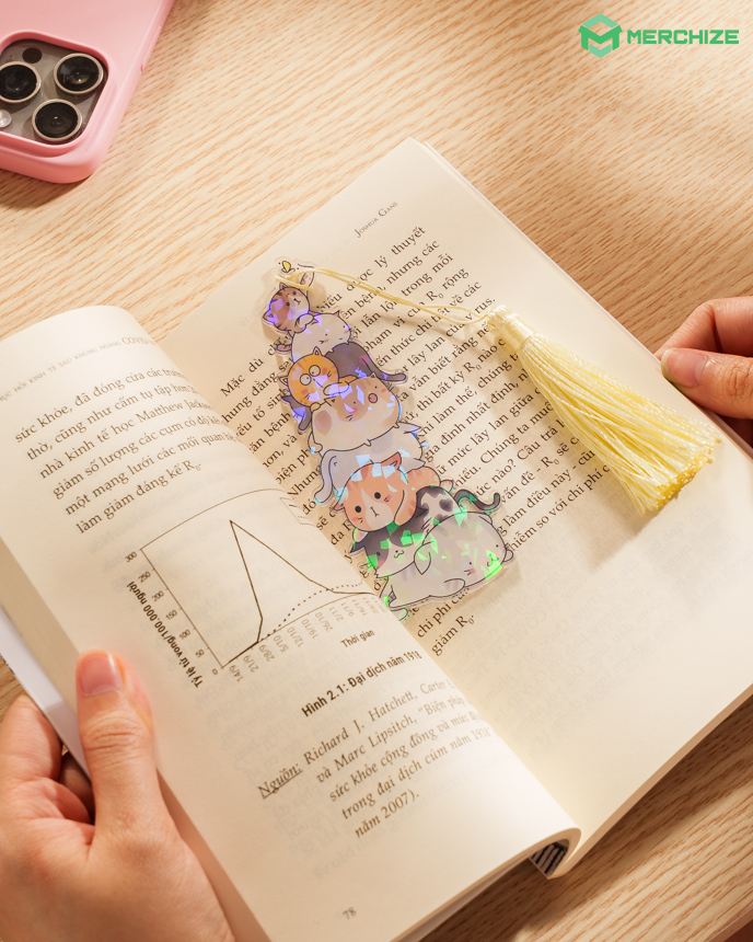 Custom Shape Broken Glass Hologram Bookmark