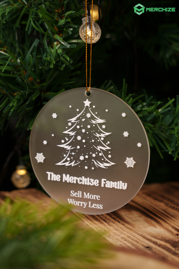 Custom Shape Frosted Acrylic Ornament
