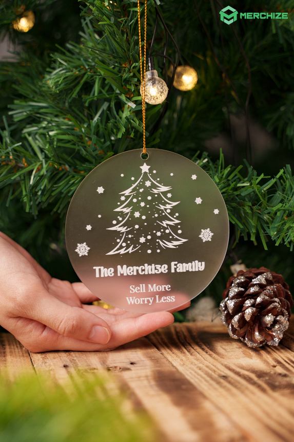 Custom Shape Frosted Acrylic Ornament