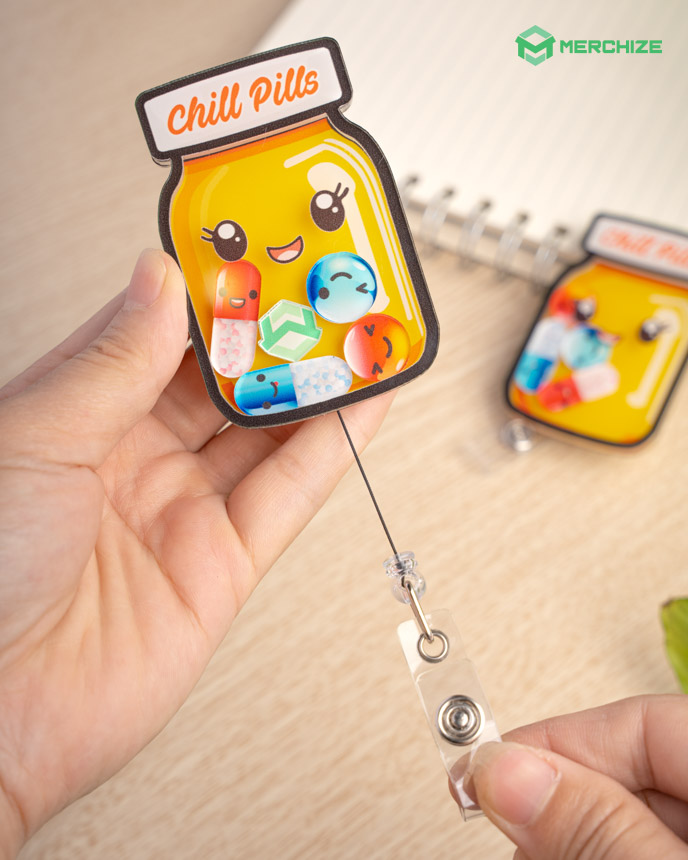 Custom Shape Shaker Badge Reel