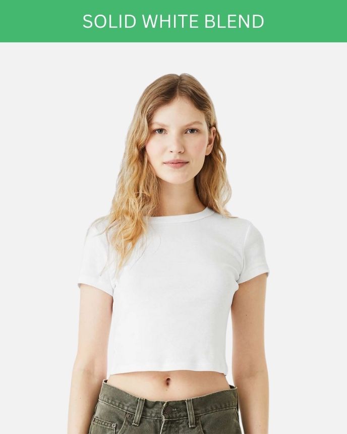Women's Micro Rib Baby Tee Bella Canvas 1010  (Made in US)