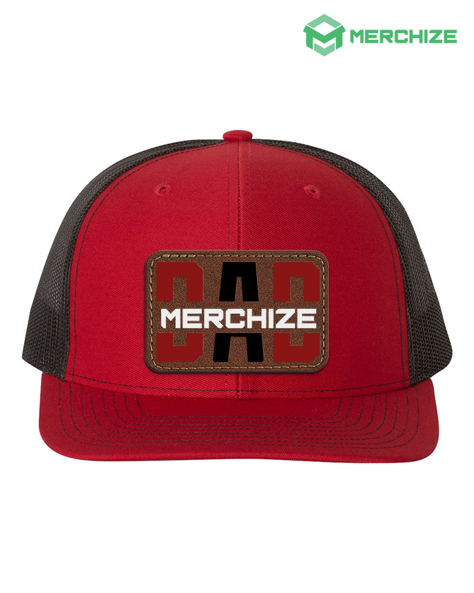 Leather Patch Snapback Trucker Cap 112 (Made in US)