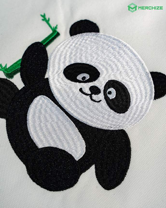 Embroidered Shopping Tote Bag