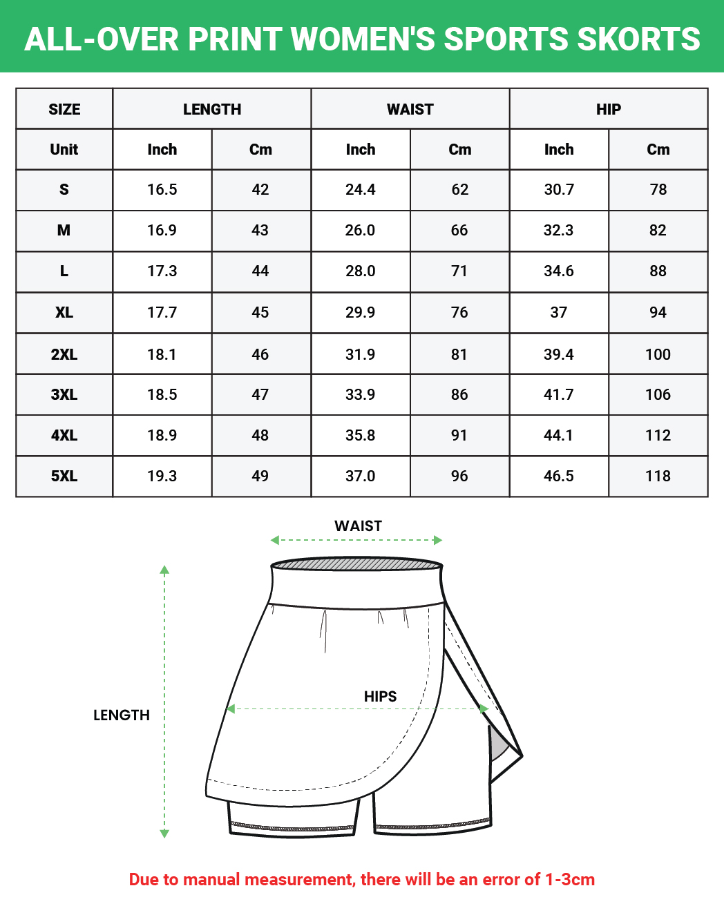 All-over Print Women's Sports Skorts