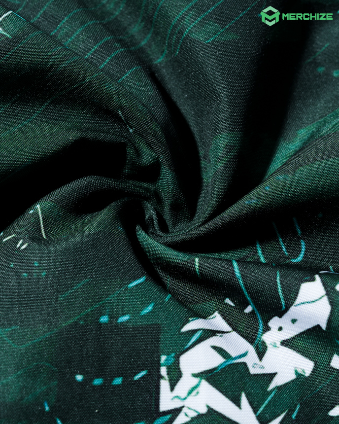 all-over print fight shorts (elastic waistband) material