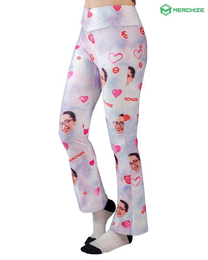 All-over Print Flare Leggings