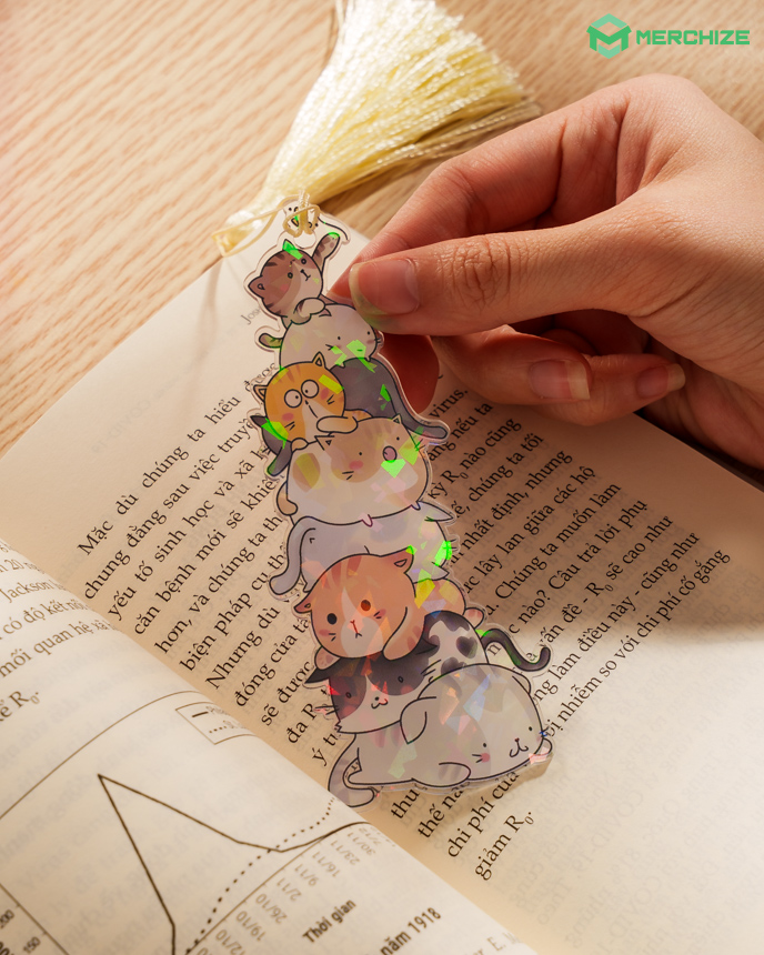 Custom Shape Broken Glass Hologram Bookmark