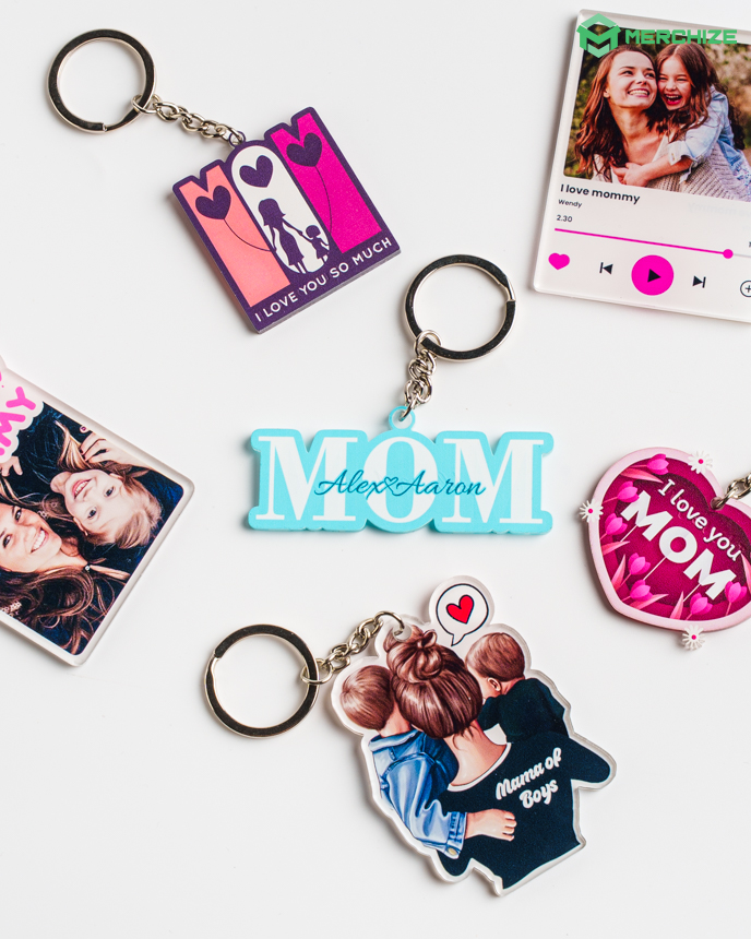 Custom Shape 2-side Printed Acrylic Keychain