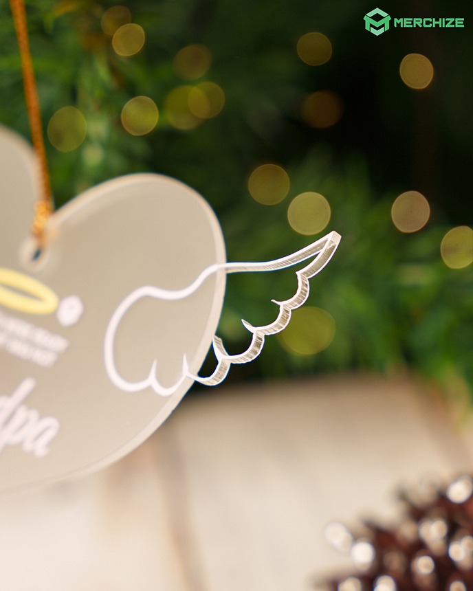 Custom Shape Frosted Acrylic Ornament