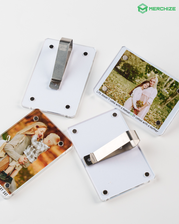 acrylic photo car visor clip