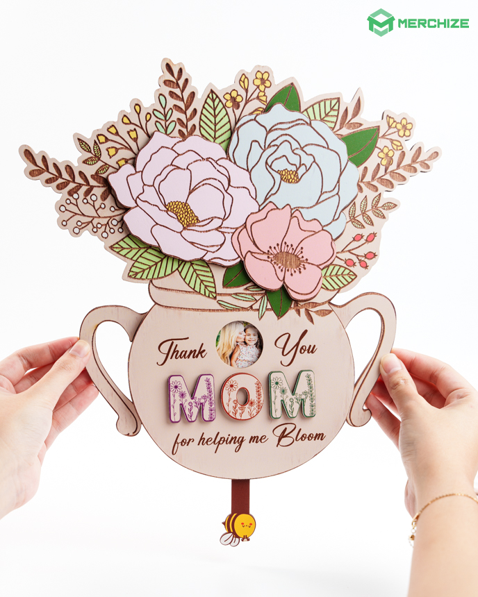 Custom shape Rotating Wood Sign