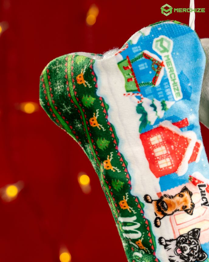 Dog Bone Christmas Stocking