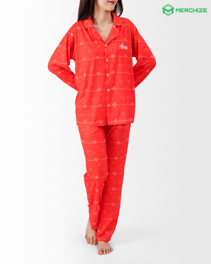 All-over Print Pajamas Set