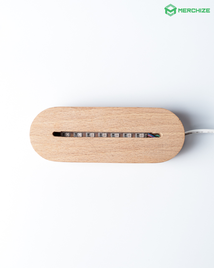 Beech Photo Night Light Base