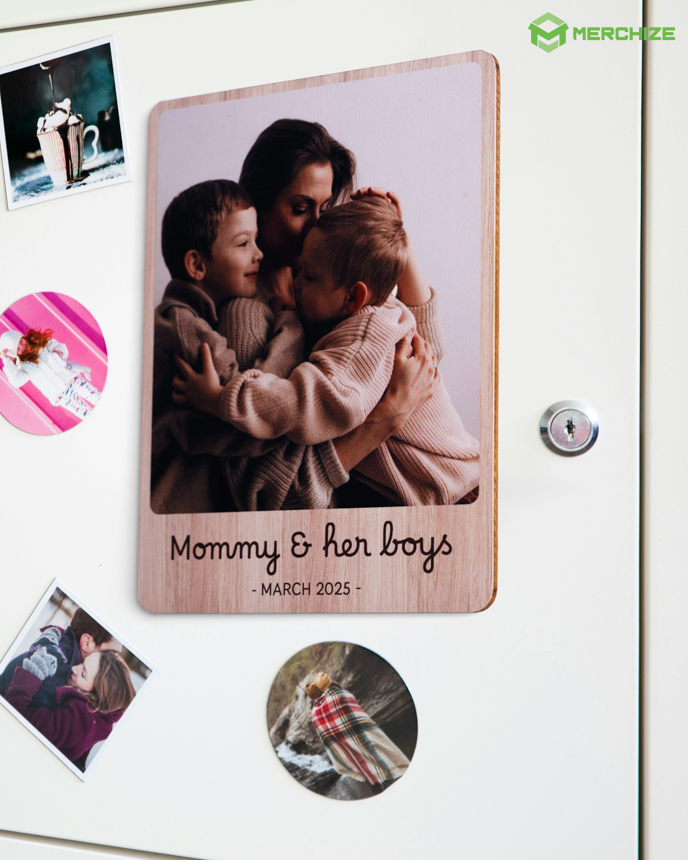 Custom Shape Wooden Magnet