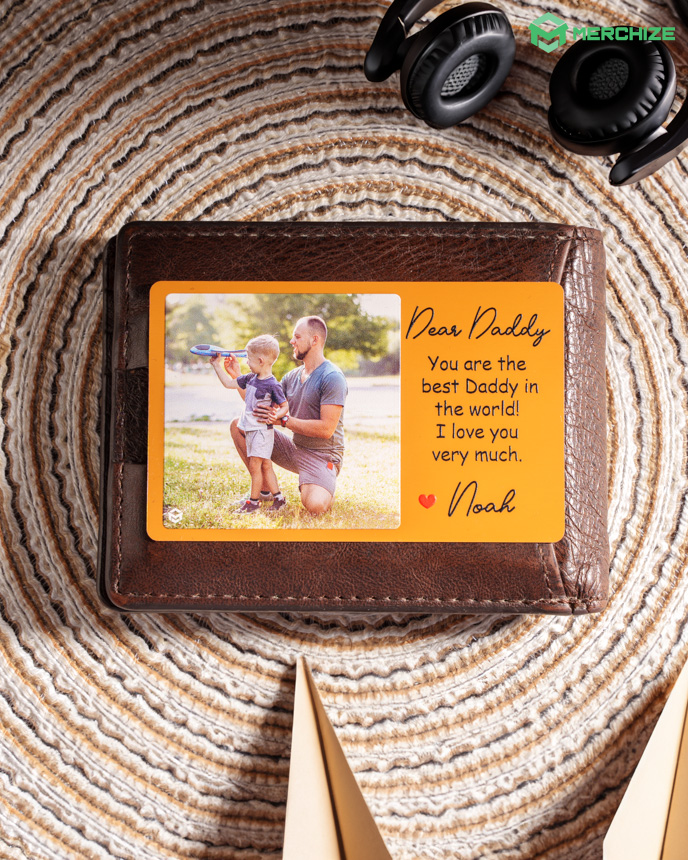 personalised metal wallet card