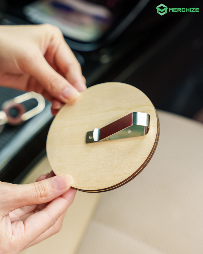 Custom Shape 2-layer Wooden Car Clip