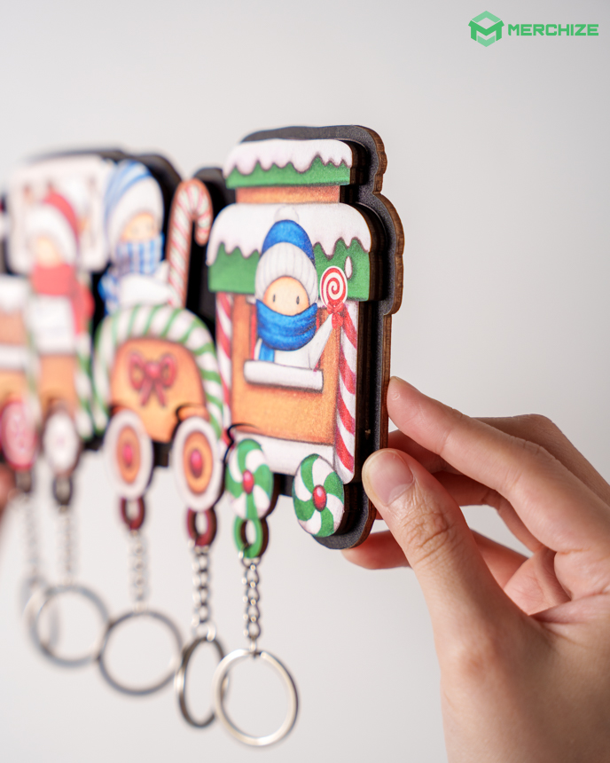  Custom Shape Layered Wood Key Holder