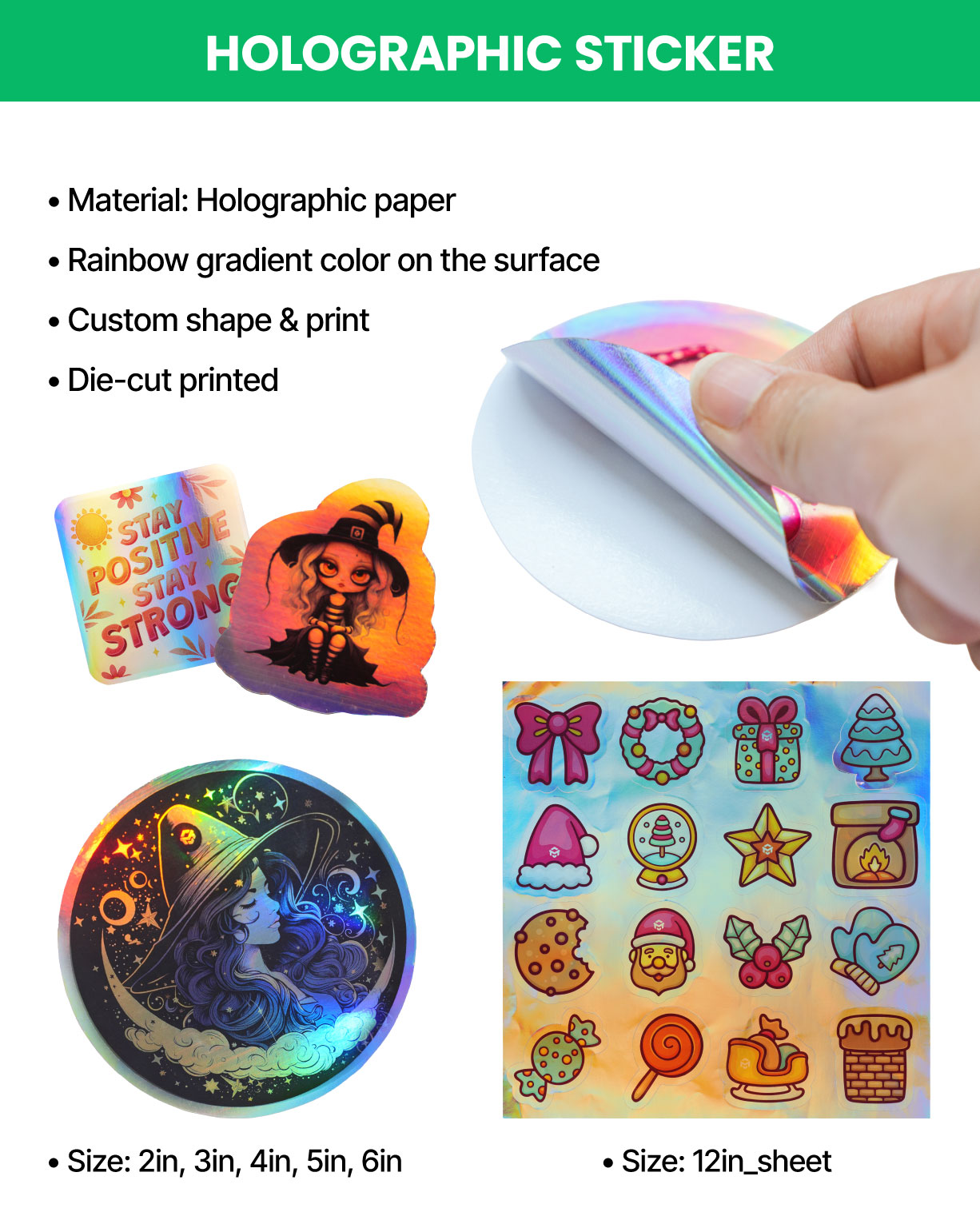 custom holographic stickers