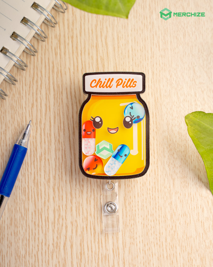 Custom Shape Shaker Badge Reel