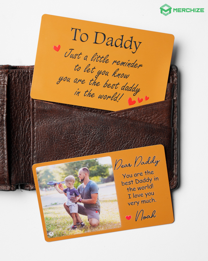 personalised metal wallet card