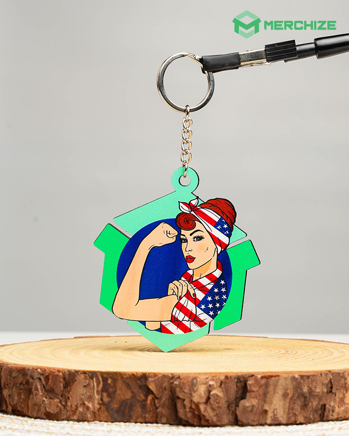 Custom Shape Wooden Keychain