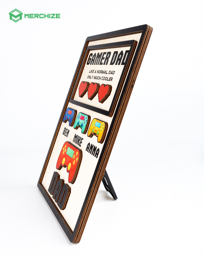 Custom Shape 2-layer Wooden Sign (with easel back)