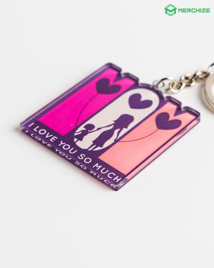 Custom Shape 2-side Printed Acrylic Keychain