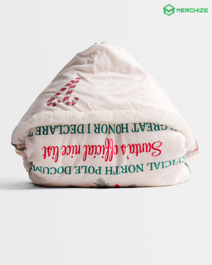 All-over Print Hooded Blanket (White Binding)