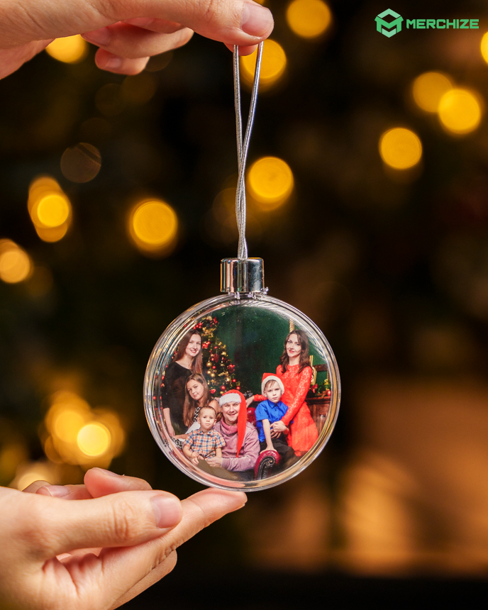 Clear Plastic and Aluminium Ornament