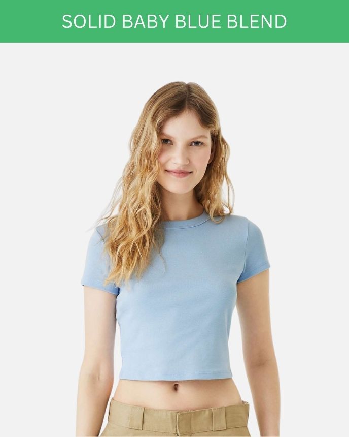 Women's Micro Rib Baby Tee Bella Canvas 1010  (Made in US)