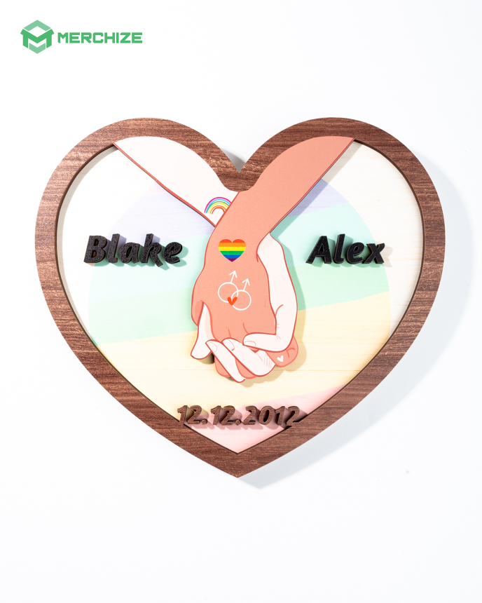 Custom Shape 2-layer Wooden Sign (with easel back)