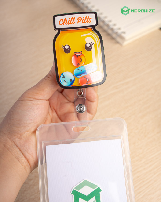 Custom Shape Shaker Badge Reel