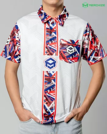 All-over Print Pocket Polo Shirt (Lightweight)