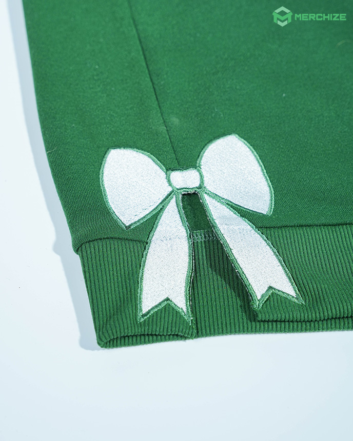 Side Bow Embroidered Sweatshirt