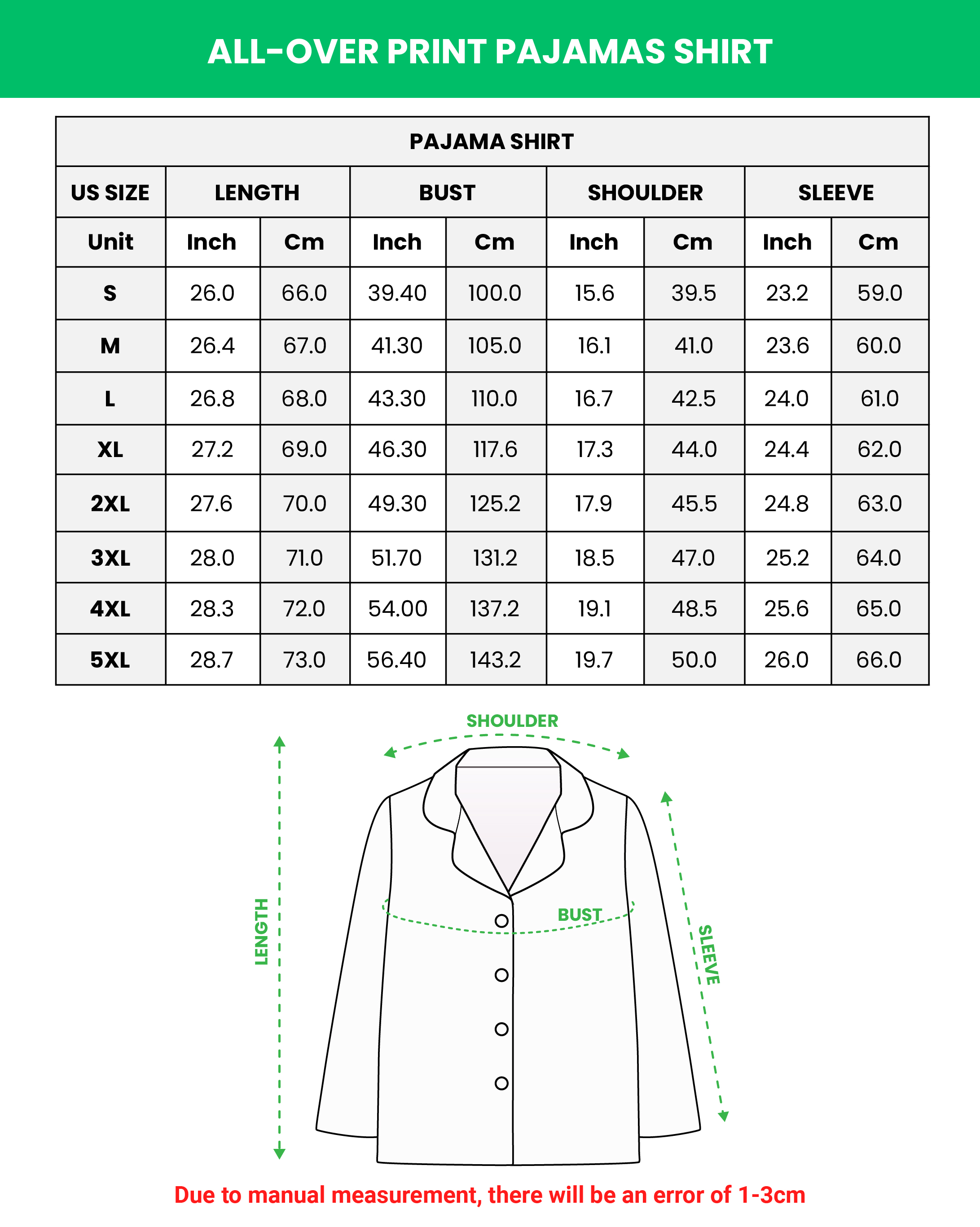 All-over Print Pajamas Set