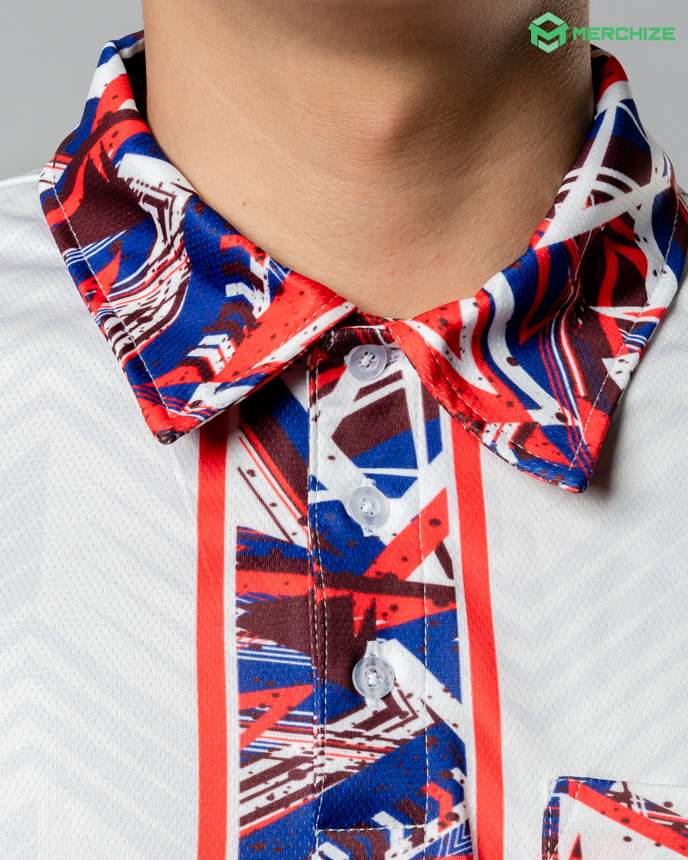 All-over Print Pocket Polo Shirt (Lightweight)