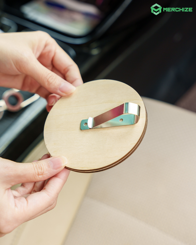 Custom Shape 2-layer Wooden Car Clip